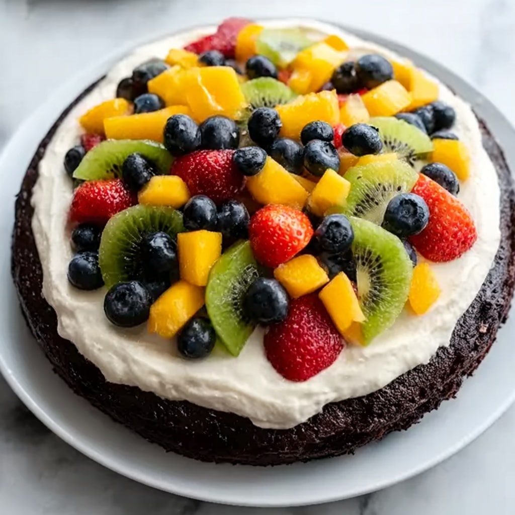 Brownie Fruit Pizza Recipe - Recipe Image