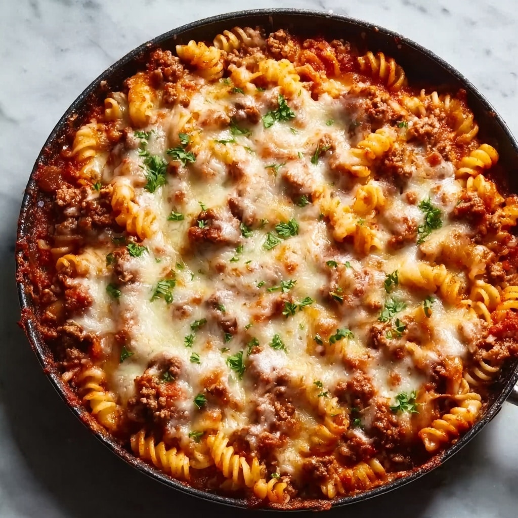 One-Skillet Cheesy Beef and Macaroni Recipe