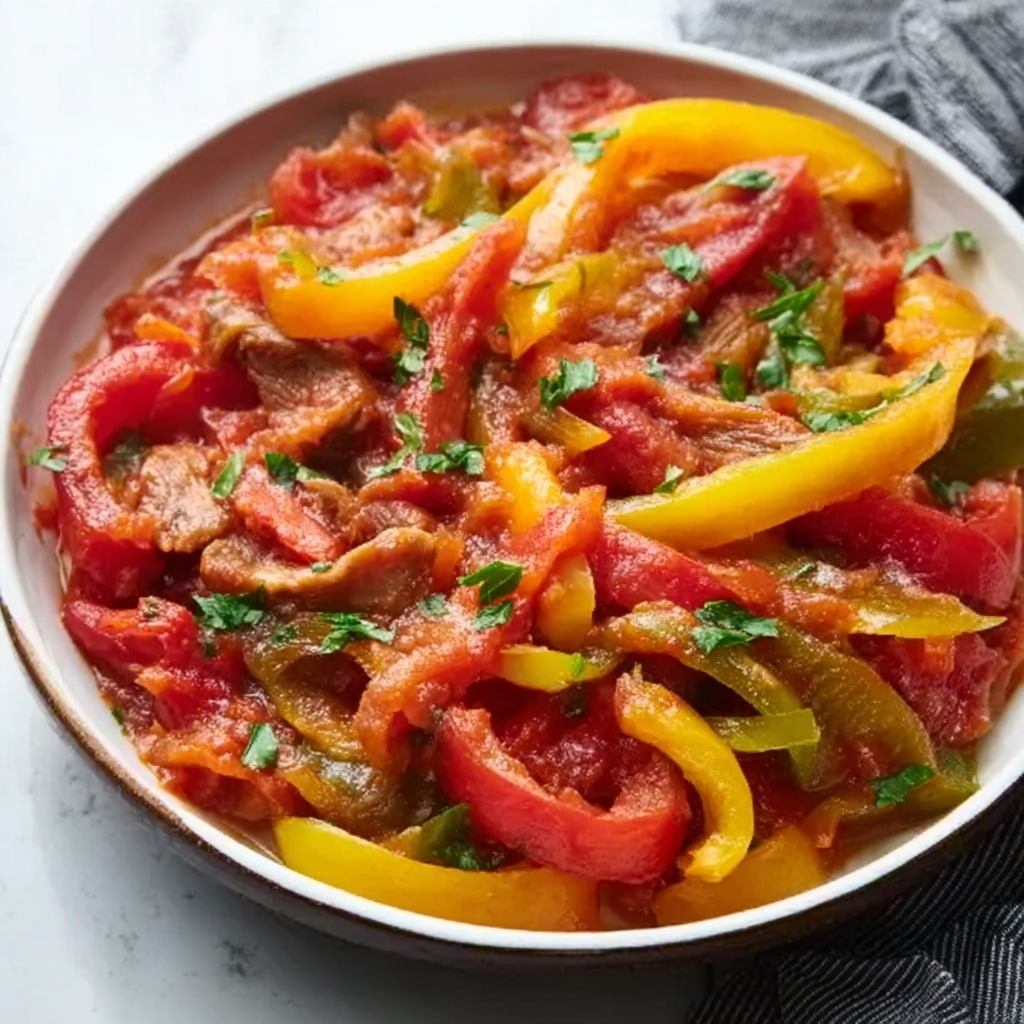 Peperonata – Italian Stewed Peppers Recipe