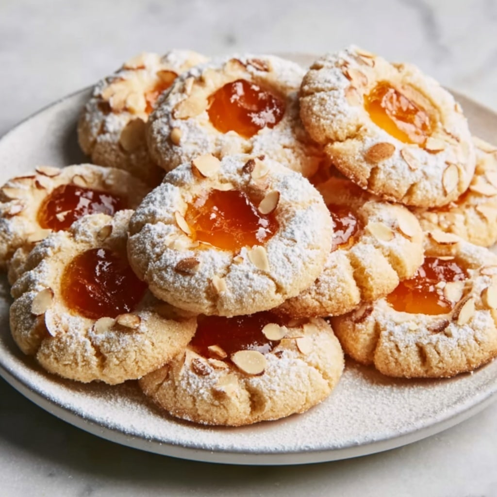 Apricot Almond Thumbprint Cookies Recipe - Recipe Image