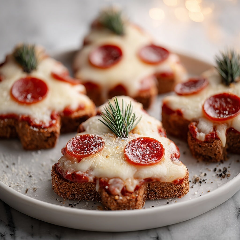 Festive Christmas Tree Pizza Recipe - Recipe Image