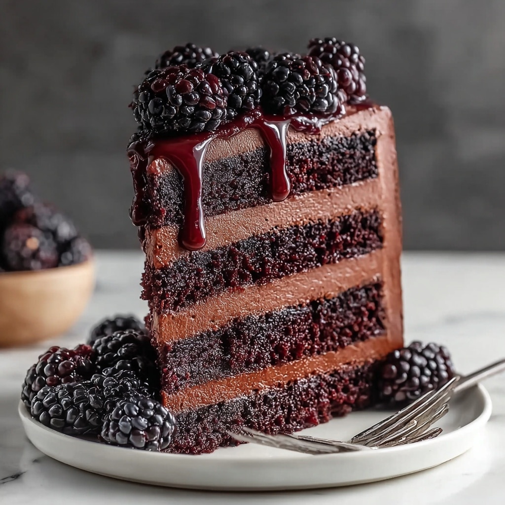 Black Velvet Cake With Blackberry Compote Recipe
