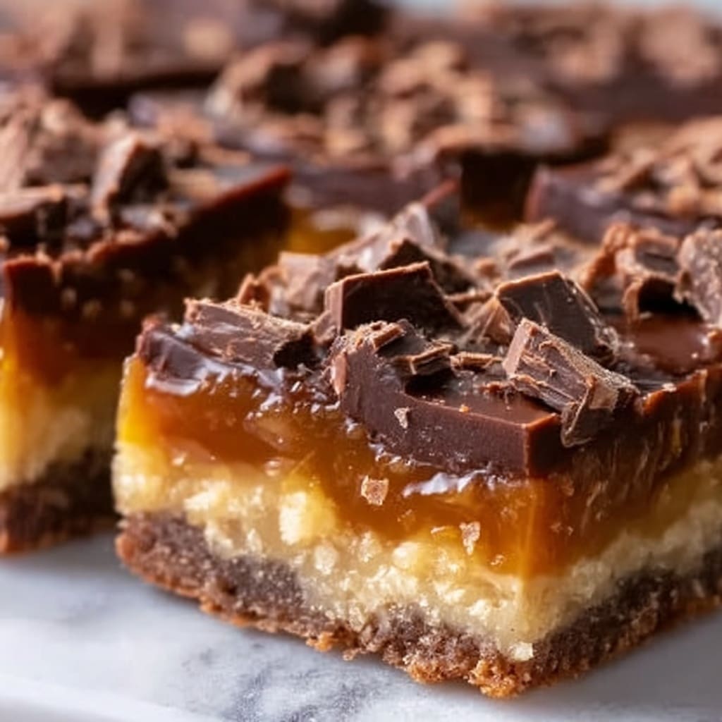 Butterfinger Caramel Bars with Layers of Sweet Crunch and Chocolate Recipe - Recipe Image