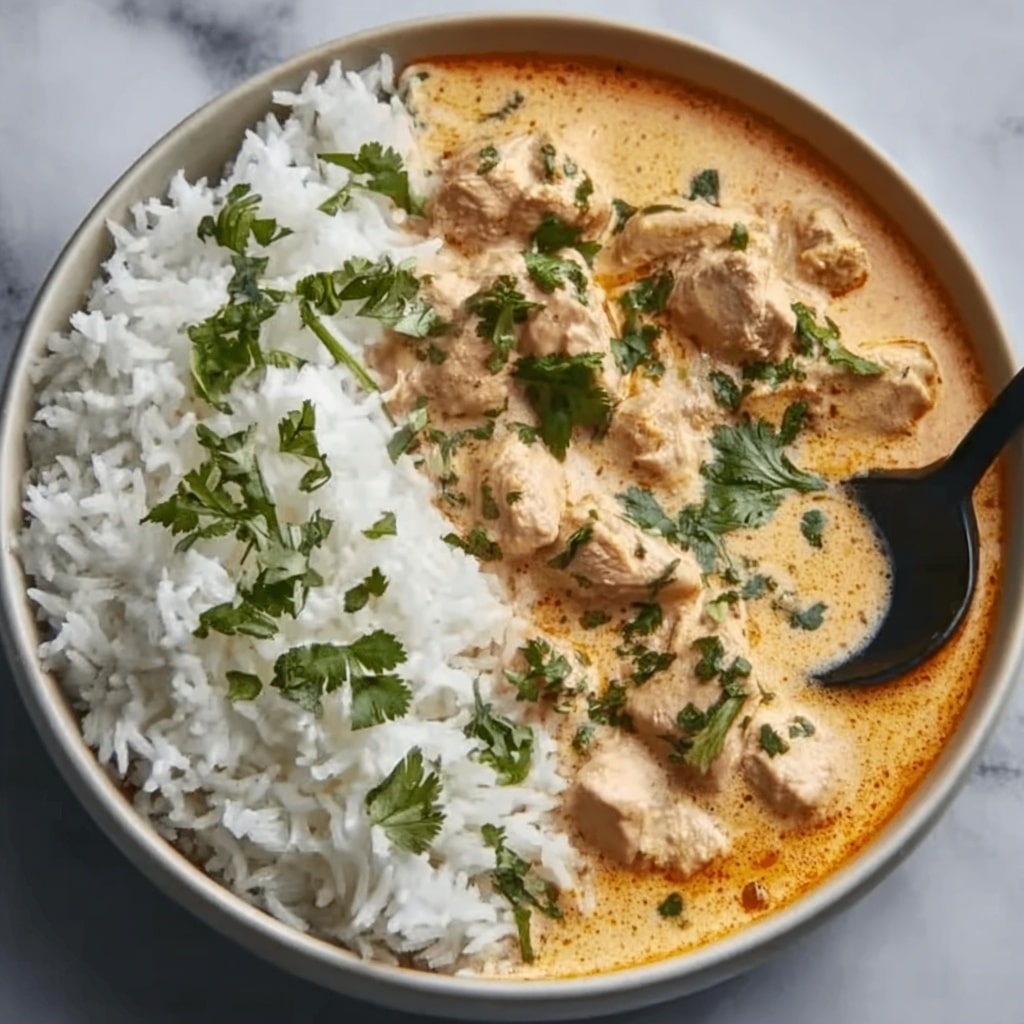 Easy Homemade Chicken Korma with Flatbread or Rice Recipe - Recipe Image