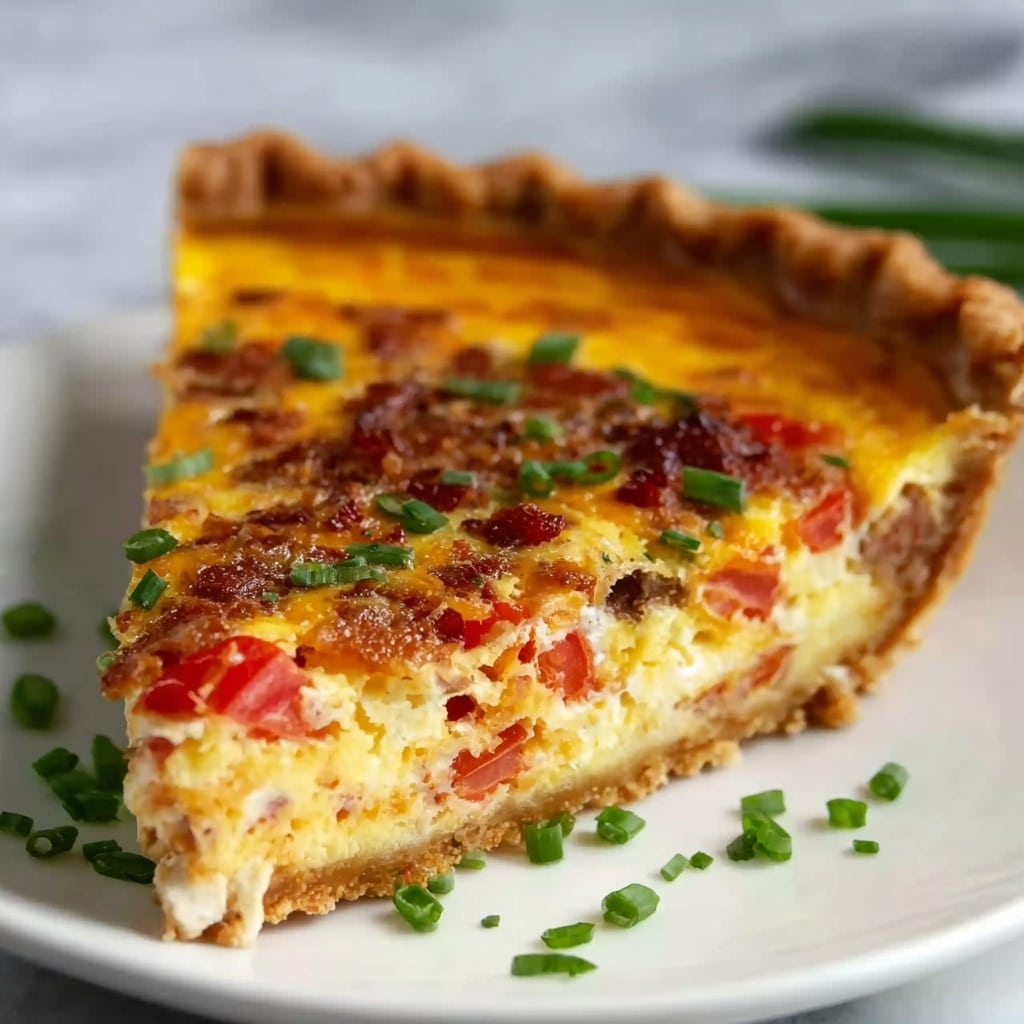 Hash Brown Crust Bacon and Cheddar Quiche Recipe