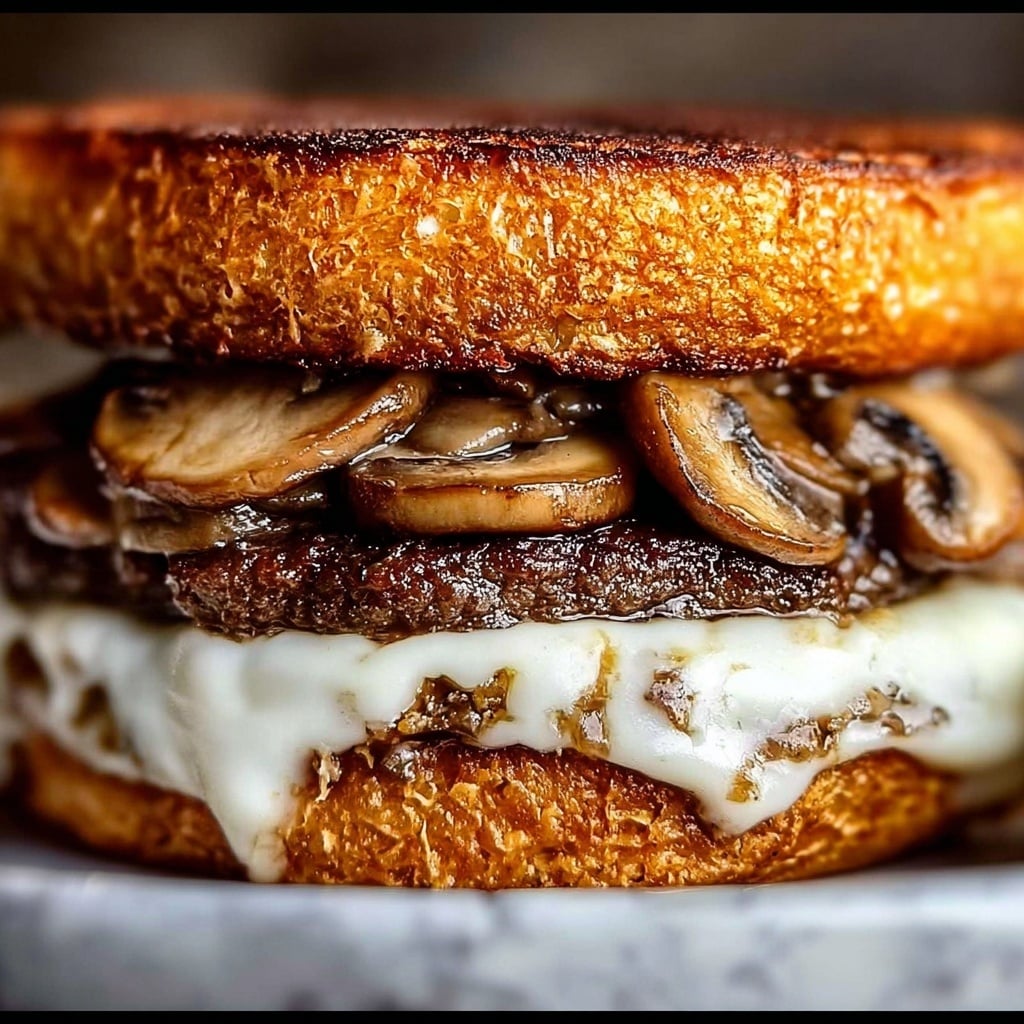 Mushroom Swiss Patty Melt: An Amazing Ultimate Breakfast Choice Recipe - Recipe Image
