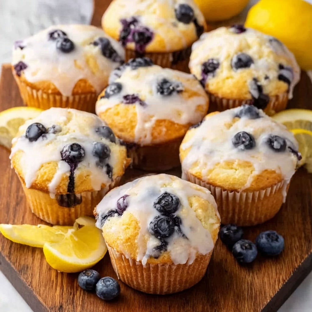 Blueberry Lemon Muffins with Tangy Lemon Glaze Recipe - Recipe Image