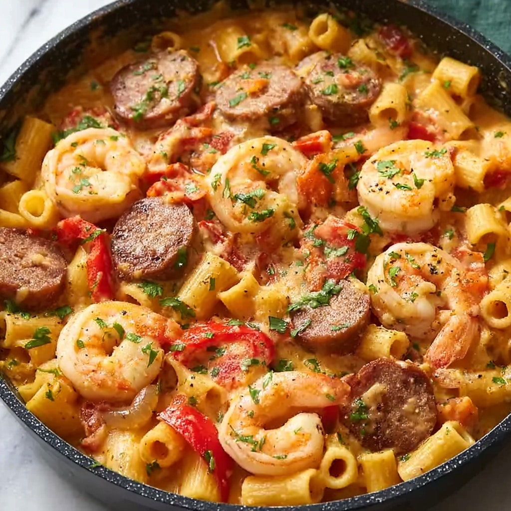 Cajun Shrimp and Sausage Pasta Recipe - Recipe Image