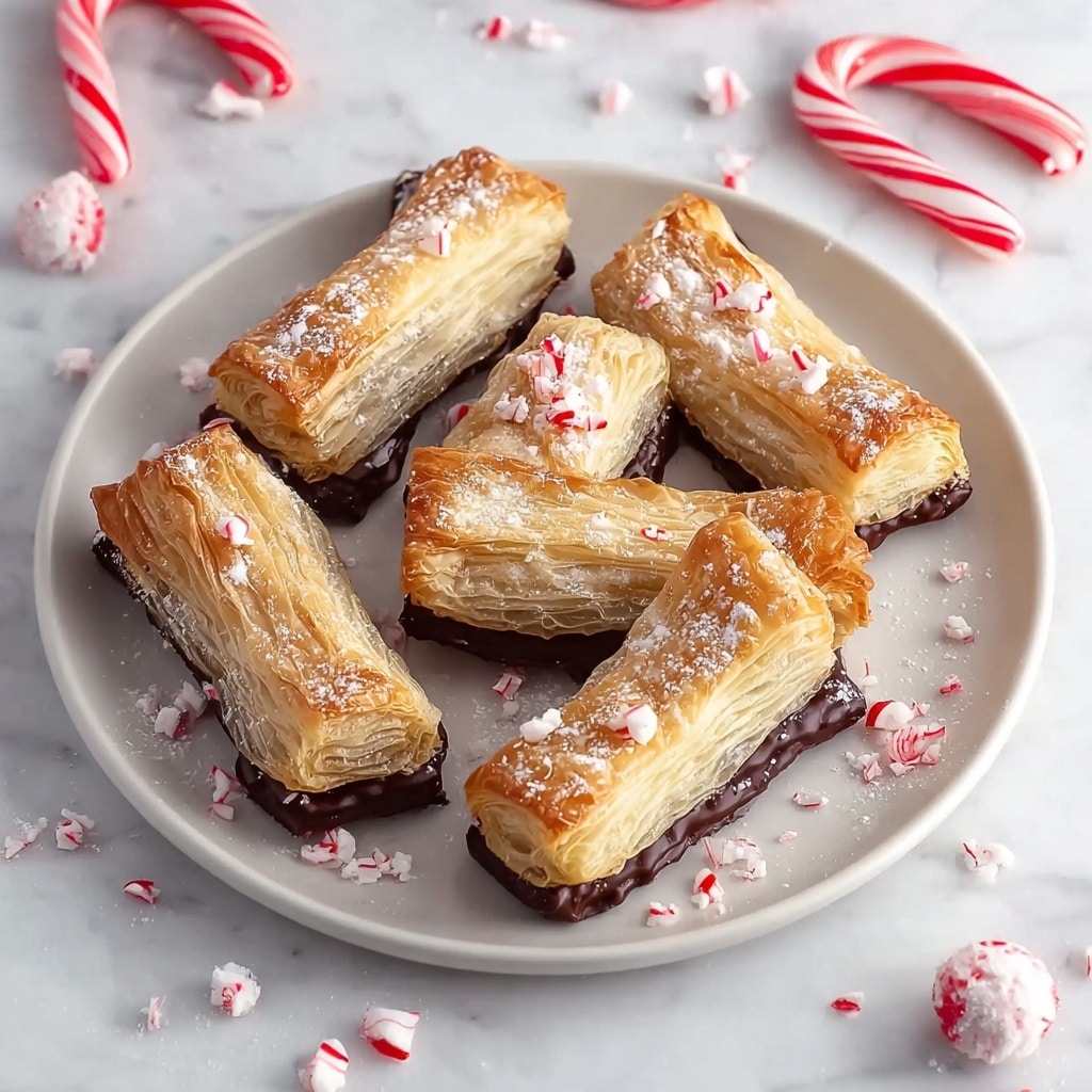 Delicious Peppermint Puff Pastry Sticks for Festive Snacking Recipe