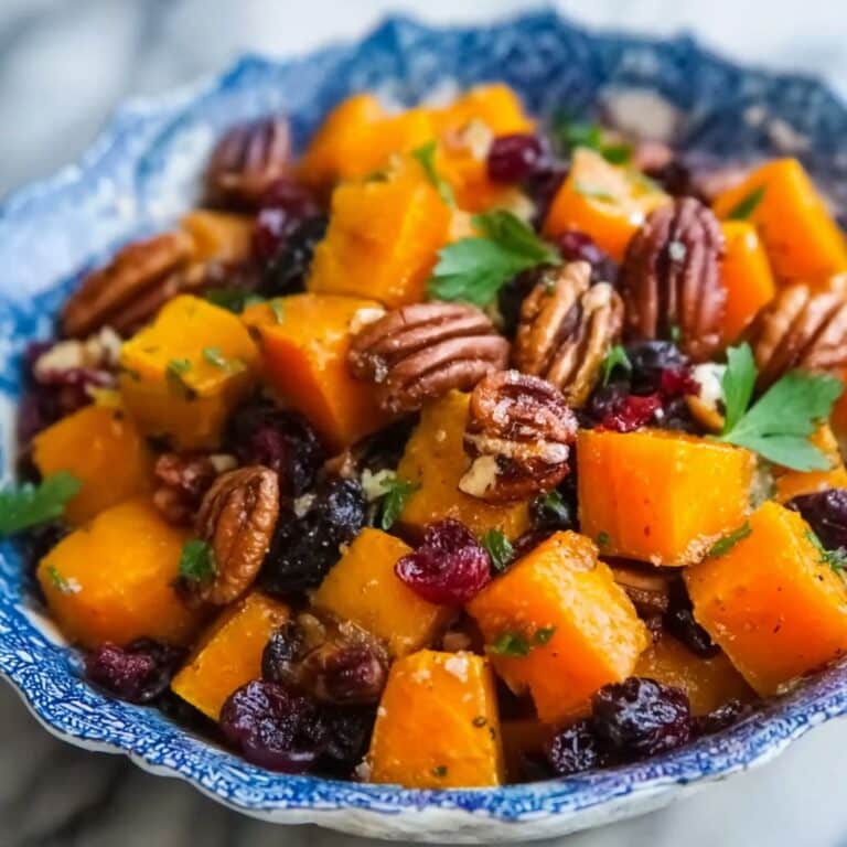 Roasted Butternut Squash with Cranberries and Pecans Recipe