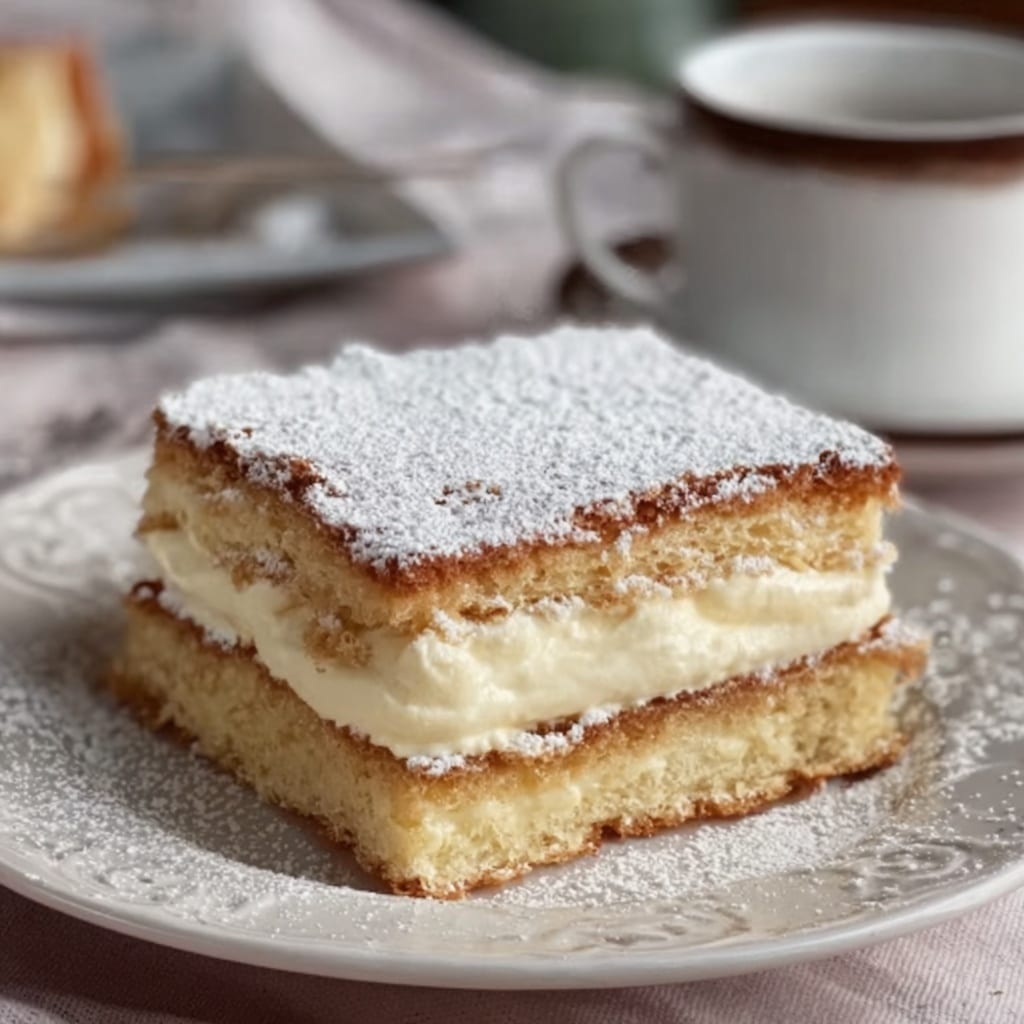 Karpatka – Polish Carpathian Cream Cake Recipe - Recipe Image