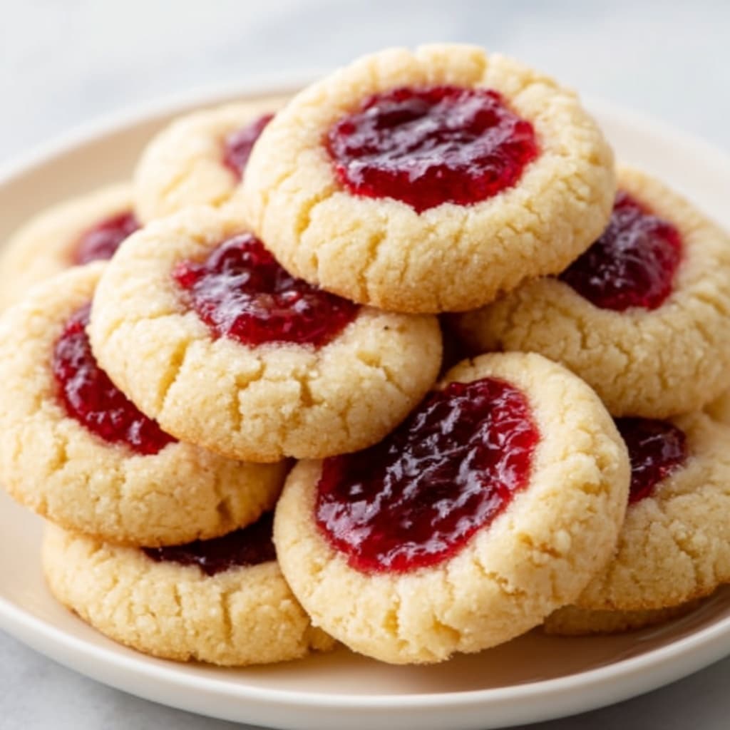 Thumbprint Cookies with Raspberry Preserves Recipe
