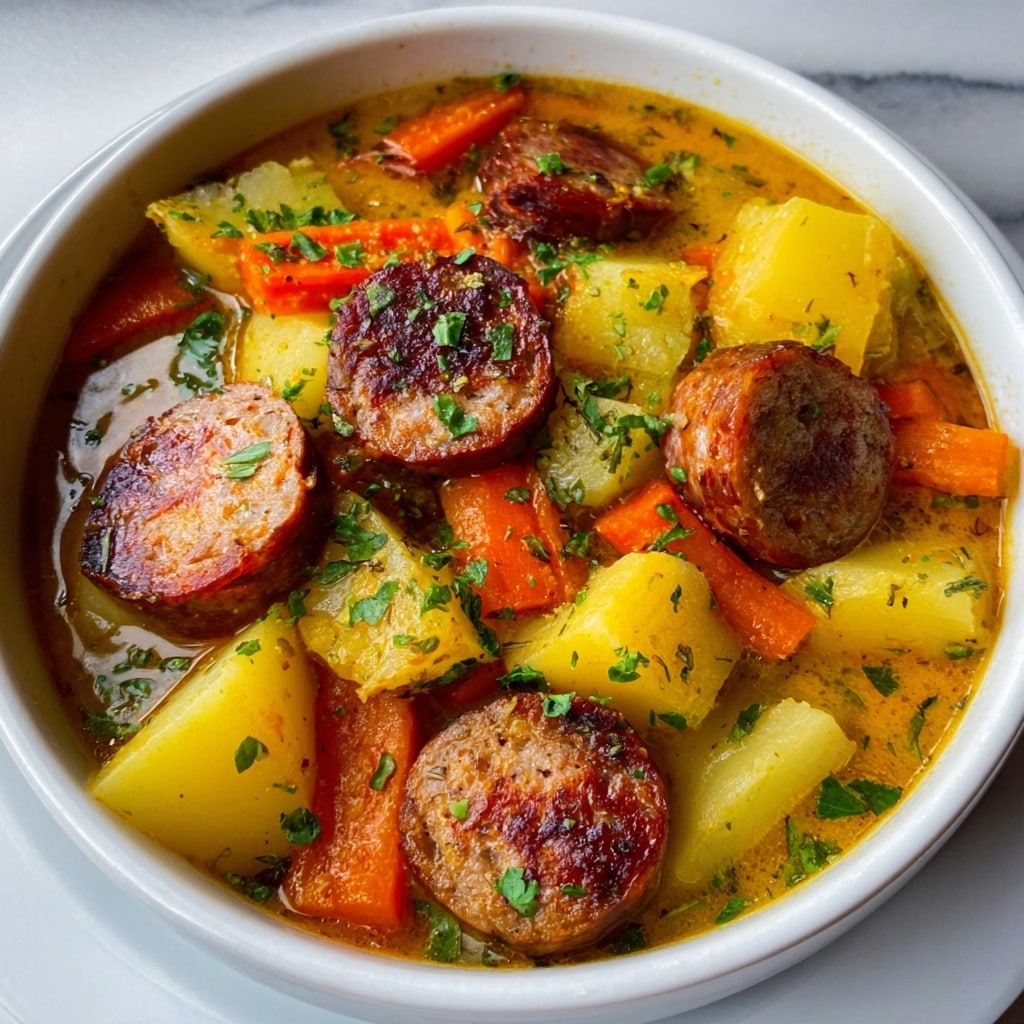 Creamy Cajun Potato Soup with Andouille Sausage Recipe - Recipe Image