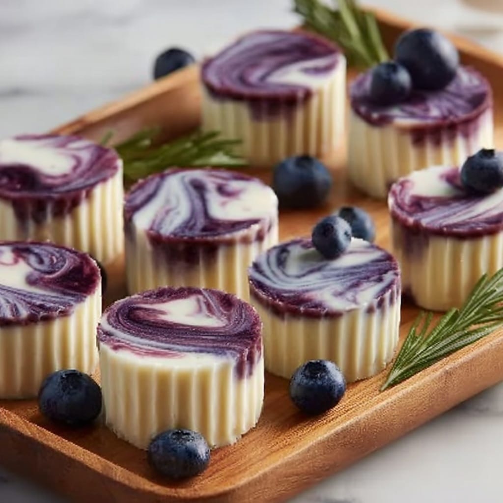 Blueberry Swirl Yogurt Bites Recipe - Recipe Image