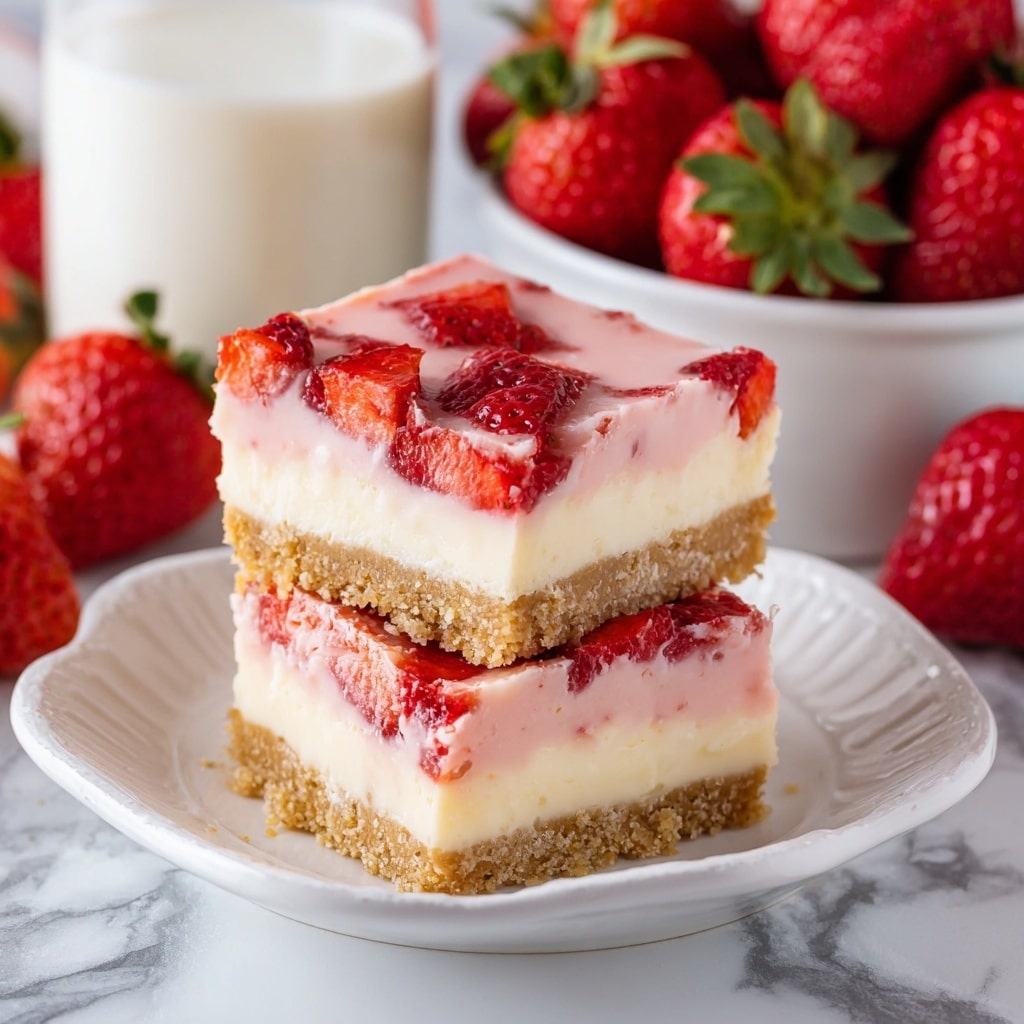 Strawberry Cheesecake Bars Recipe - Recipe Image