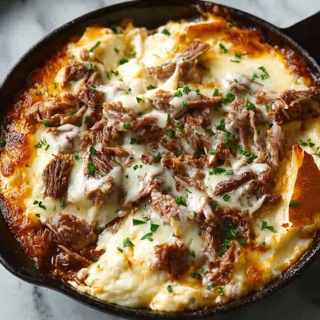 Pot Roast Beef Philly Cheese Steak Dip Recipe