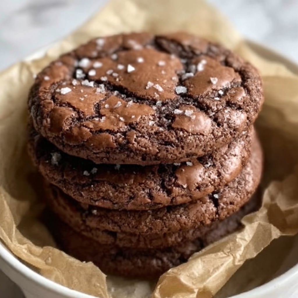 Easy Salted Brownie Cookies Recipe - Recipe Image