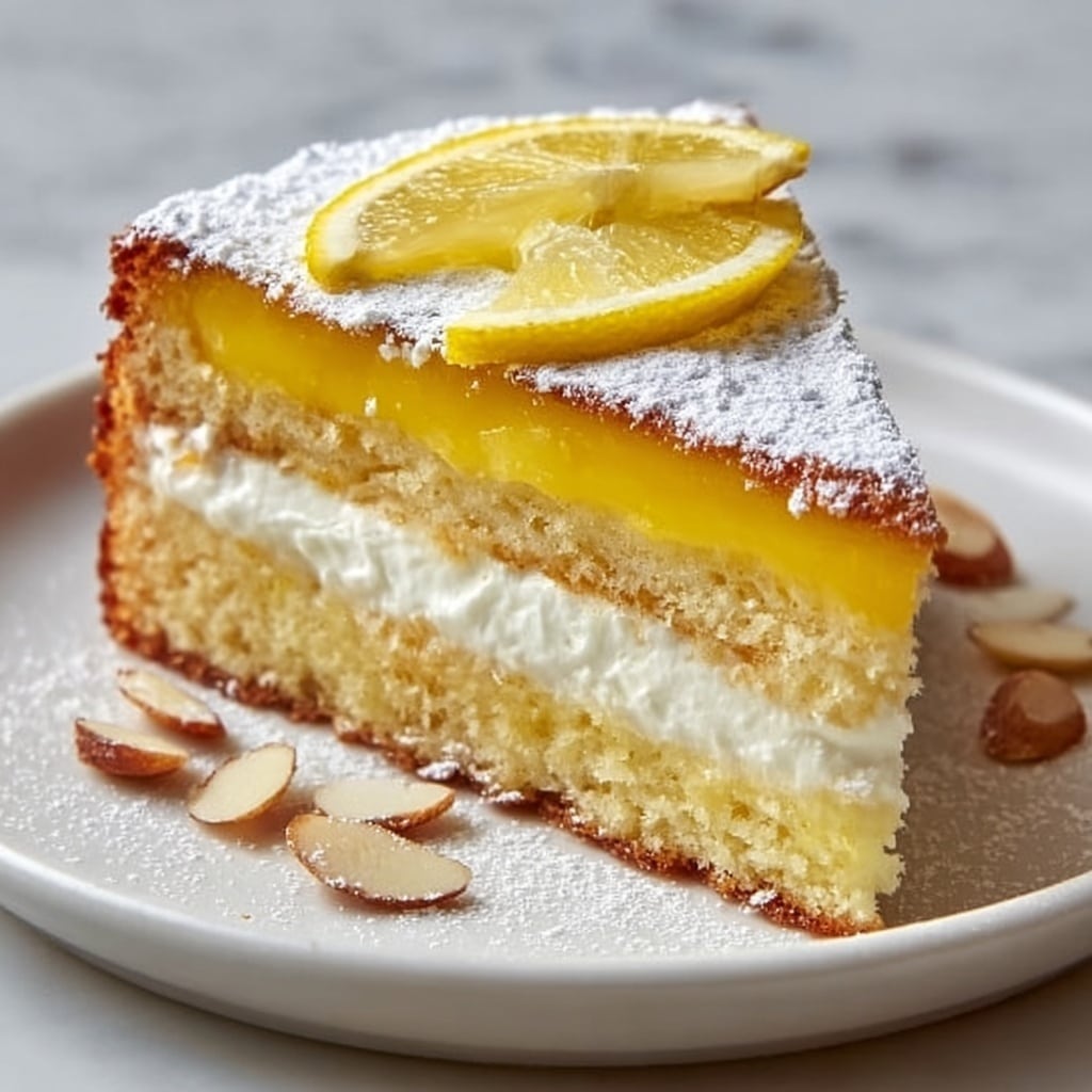 Flourless Ricotta Lemon Almond Cake Slice – Gluten-Free Dessert Recipe - Recipe Image