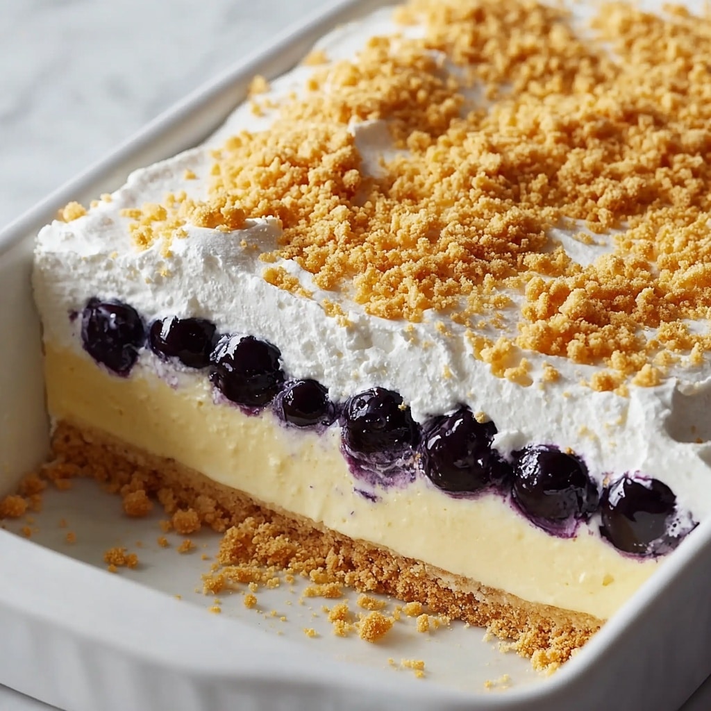 No Bake Lemon Blueberry Dessert Recipe - Recipe Image