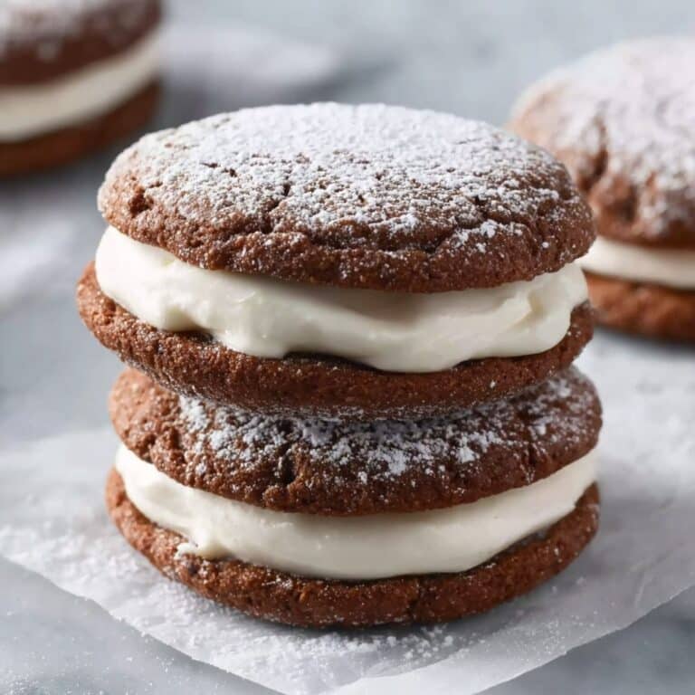 Ginger Molasses Sandwich Cookies with Eggnog Frosting Recipe