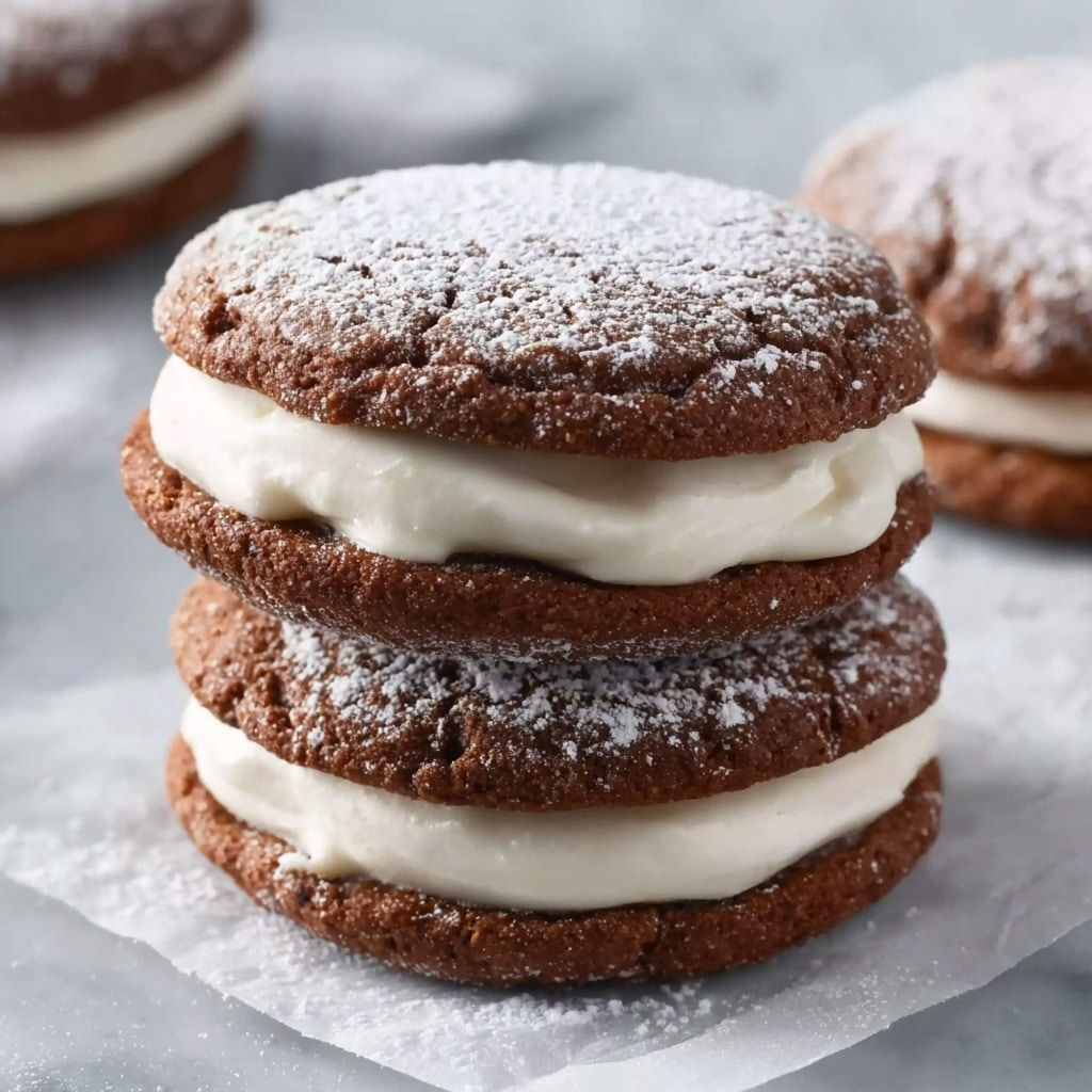 Ginger Molasses Sandwich Cookies with Eggnog Frosting Recipe