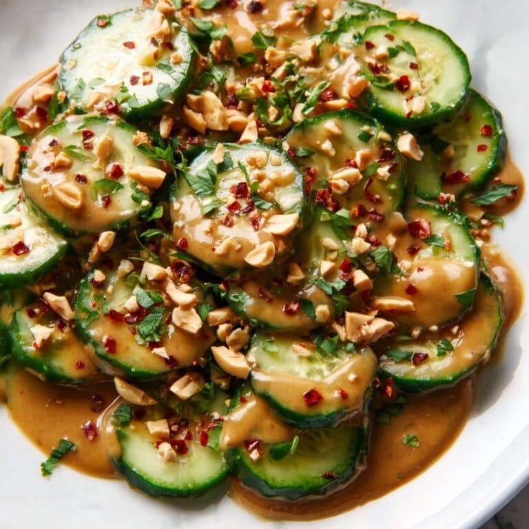 Cucumbers in Spicy Peanut Sauce Recipe