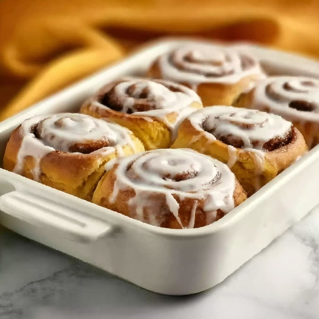 Fluffy Pumpkin Cinnamon Rolls Recipe - Recipe Image