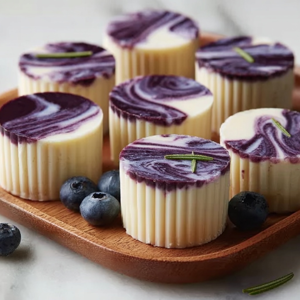 Blueberry Swirl Yogurt Bites Recipe