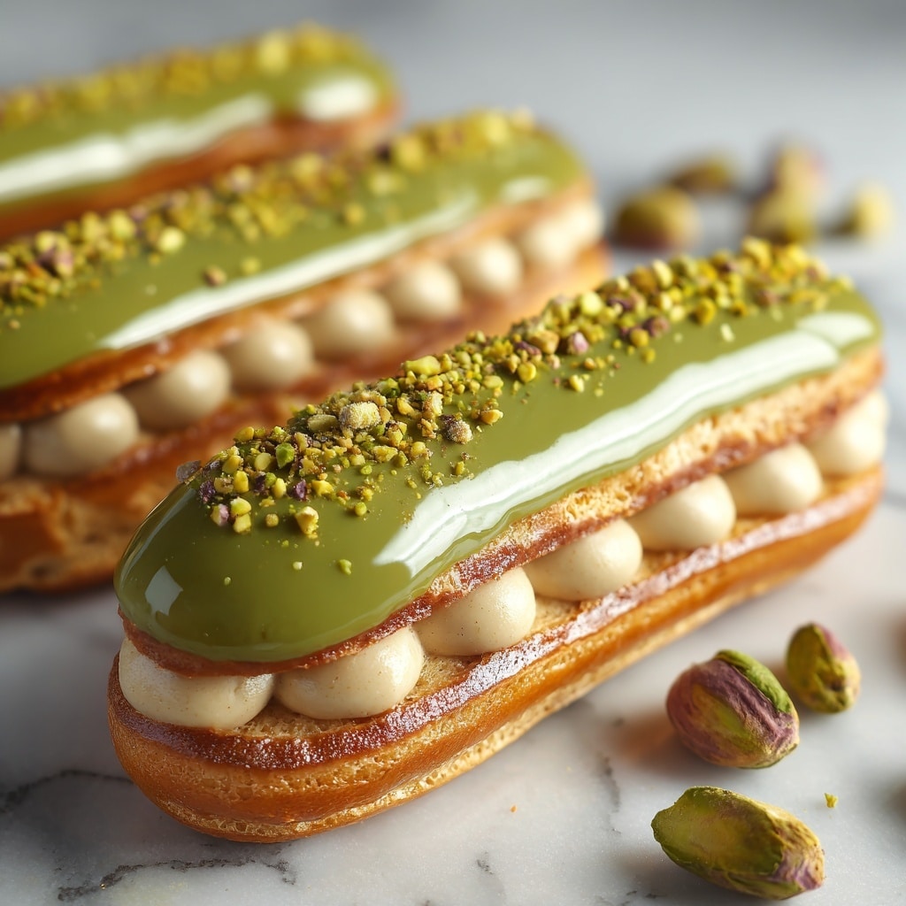 Pistachio Éclairs Recipe - Recipe Image