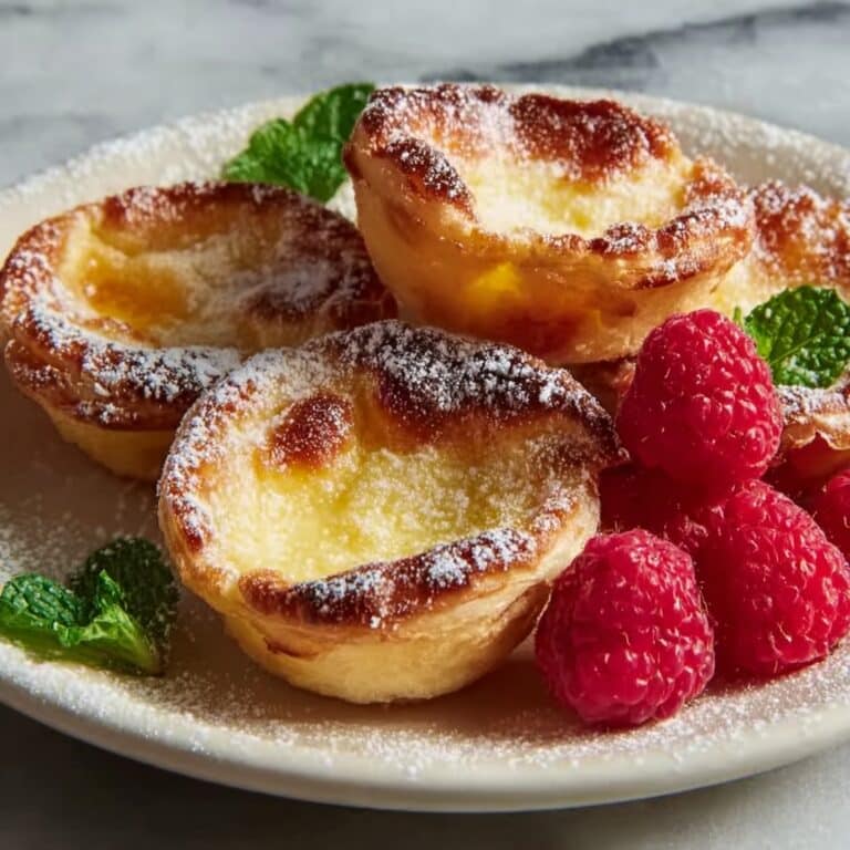 Mini German Pancakes with Powdered Sugar and Lemon Recipe