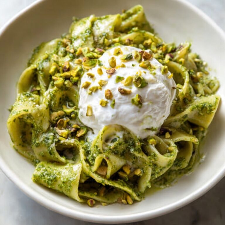 Pistachio Pesto Pasta with Burrata Recipe