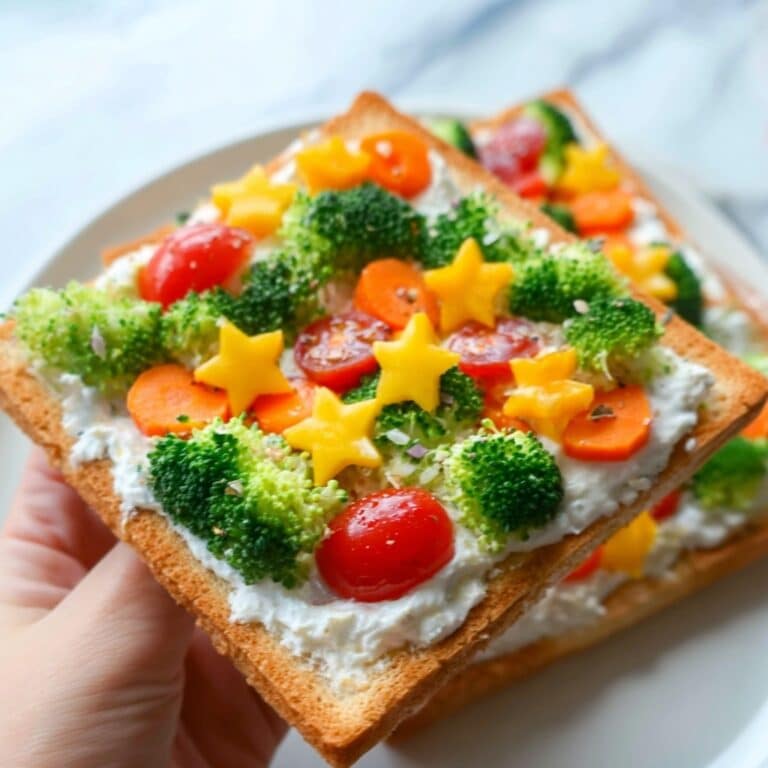 Christmas Veggie Pizza with Crescent Crust Recipe