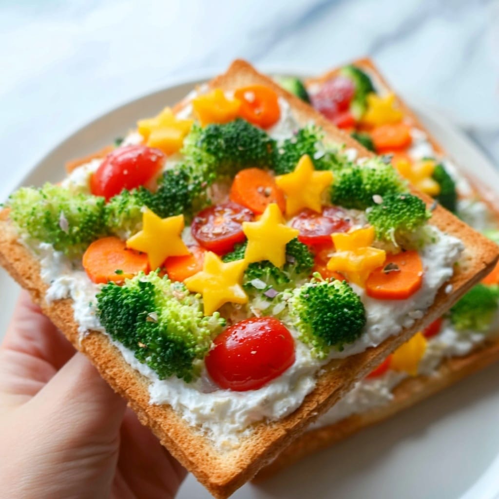 Christmas Veggie Pizza with Crescent Crust Recipe - Recipe Image