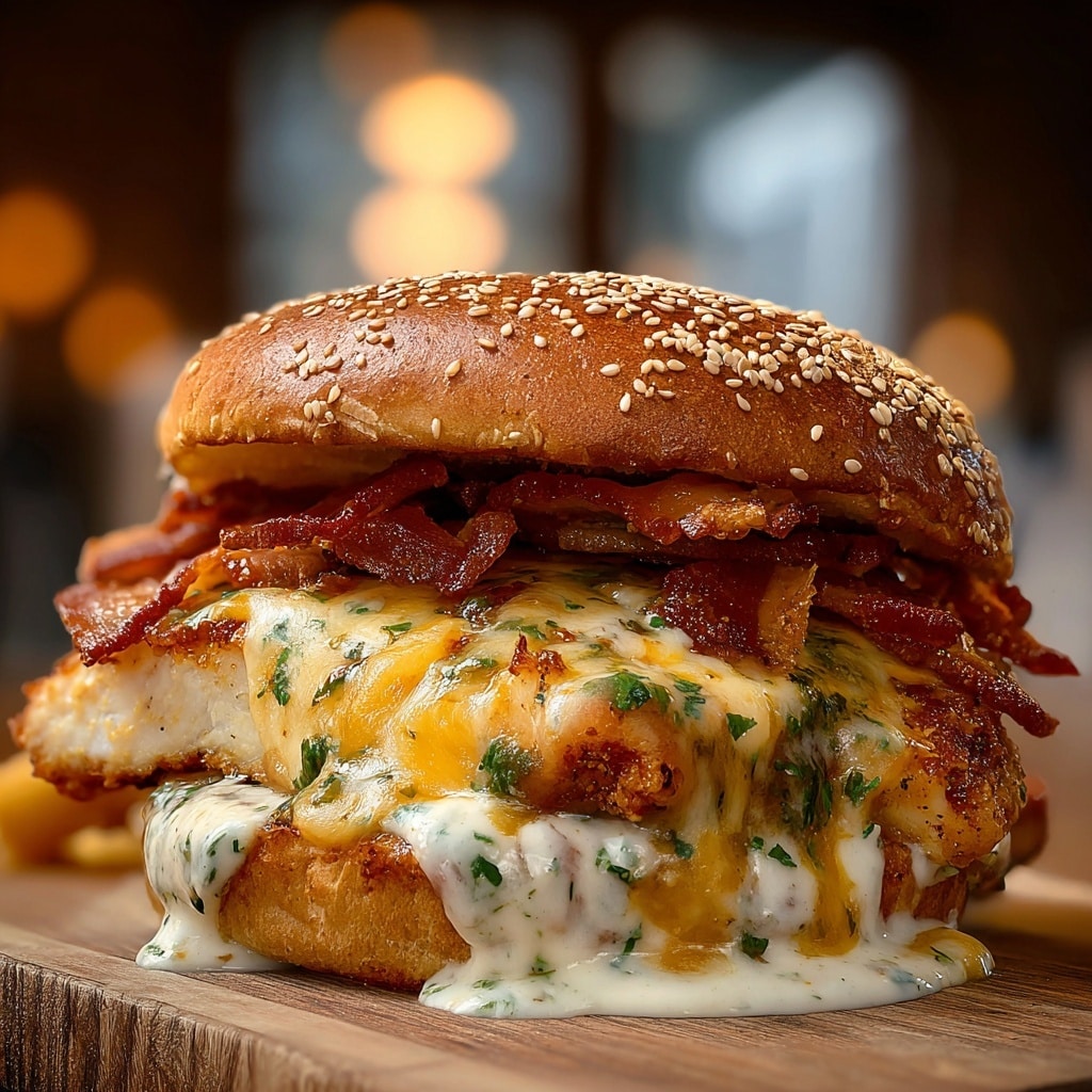 Easy and Cheesy Chicken Bacon Ranch Sandwich Recipe