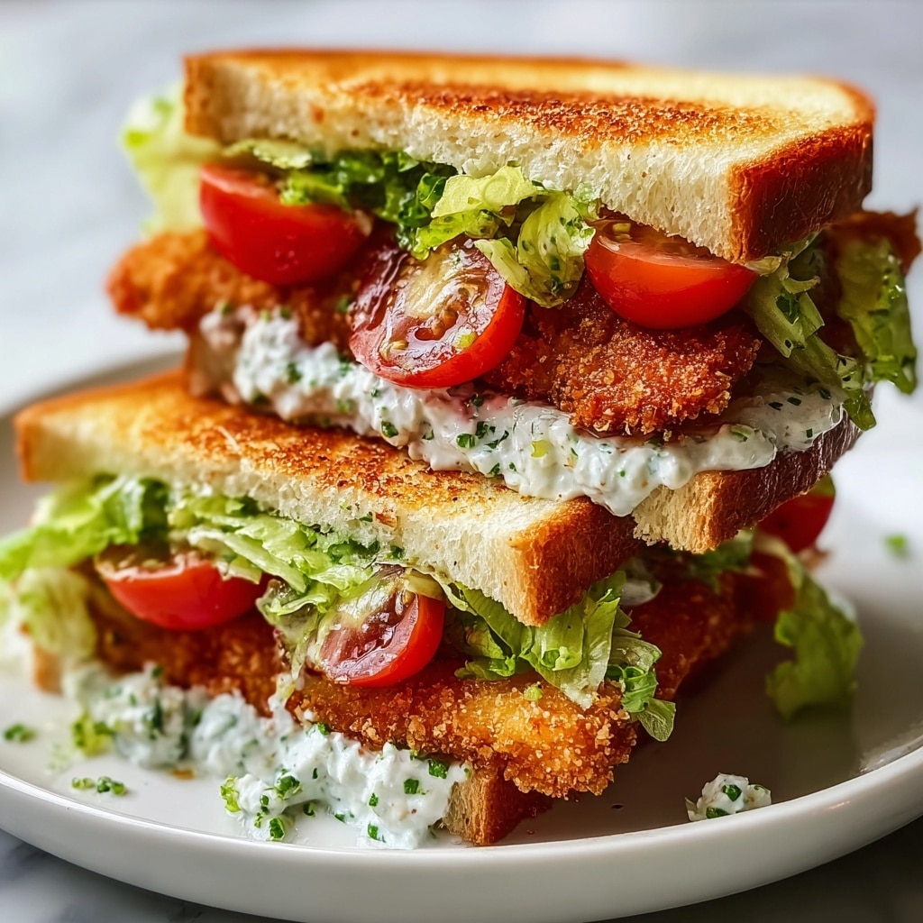 Crunchy Chicken Caesar Sandwich Recipe – Quick & Easy Recipe - Recipe Image
