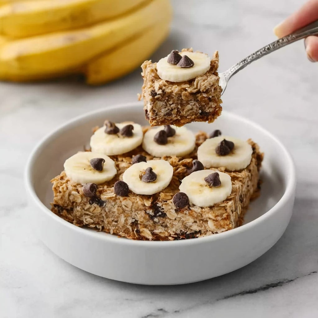 Baked Banana Chocolate Chip Oatmeal Recipe - Recipe Image