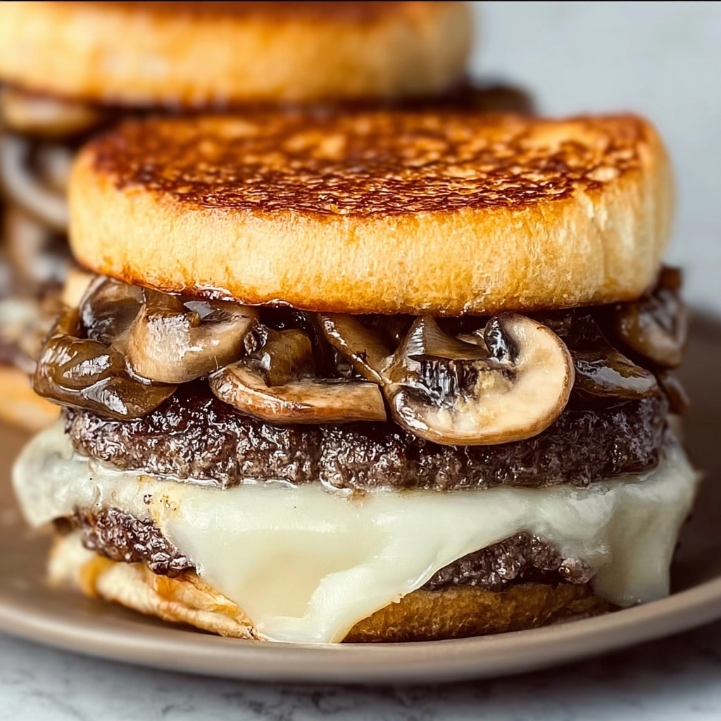 Mushroom Swiss Patty Melt: An Amazing Ultimate Breakfast Choice Recipe - Recipe Image