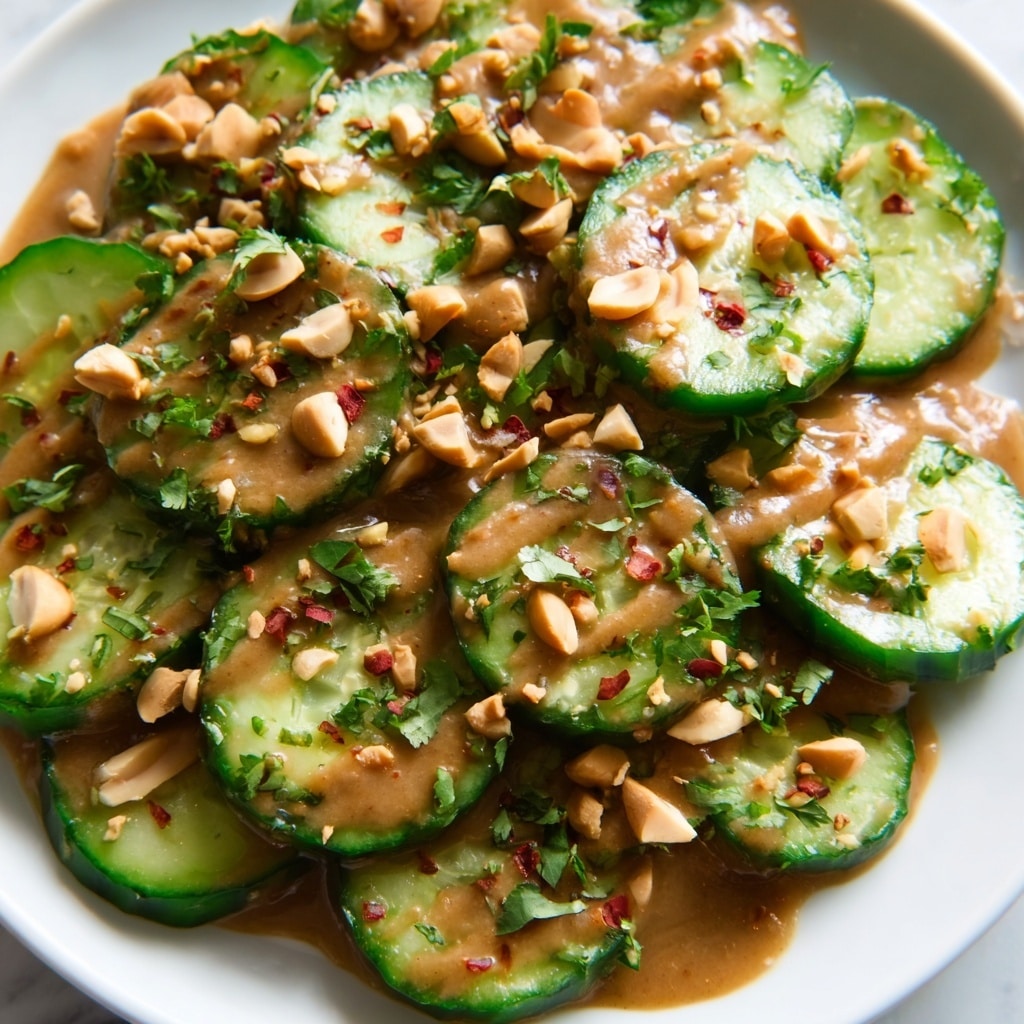 Cucumbers in Spicy Peanut Sauce Recipe - Recipe Image