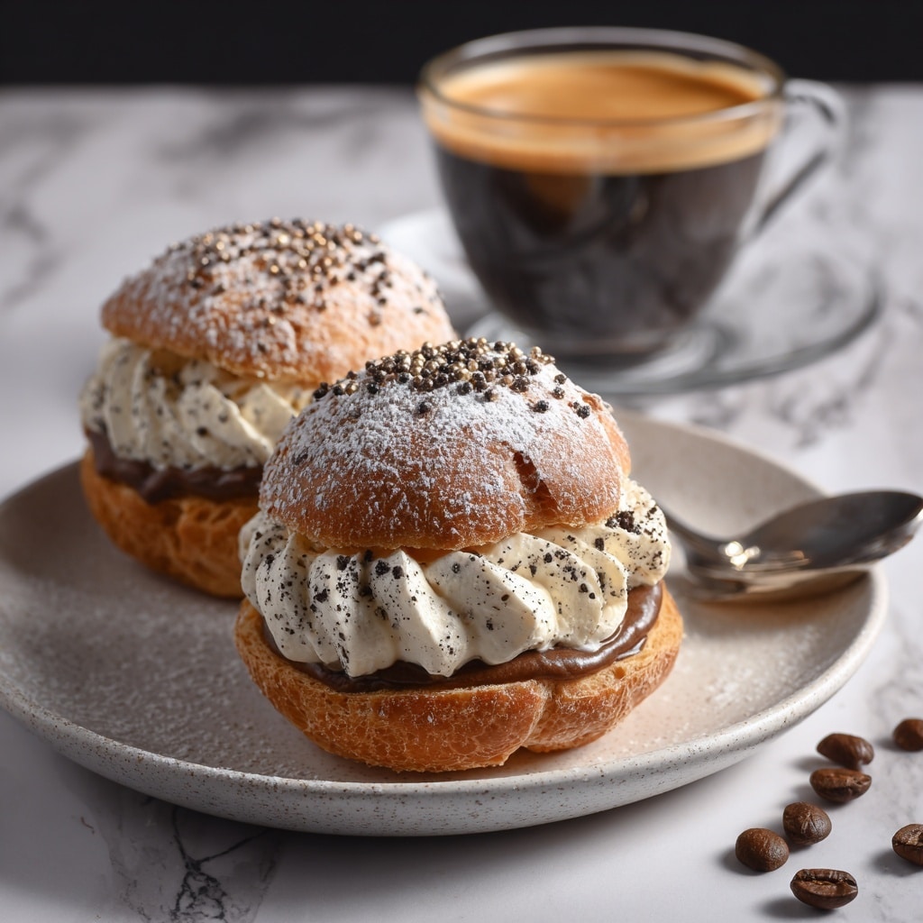 Mocha Éclairs: Coffee-Infused Pastry Cream Delight Recipe - Recipe Image