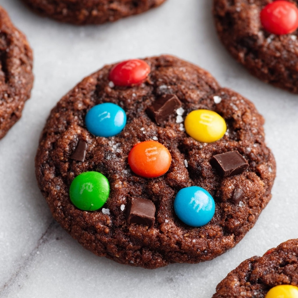 Chocolate Chocolate Chip M&M Cookies Recipe