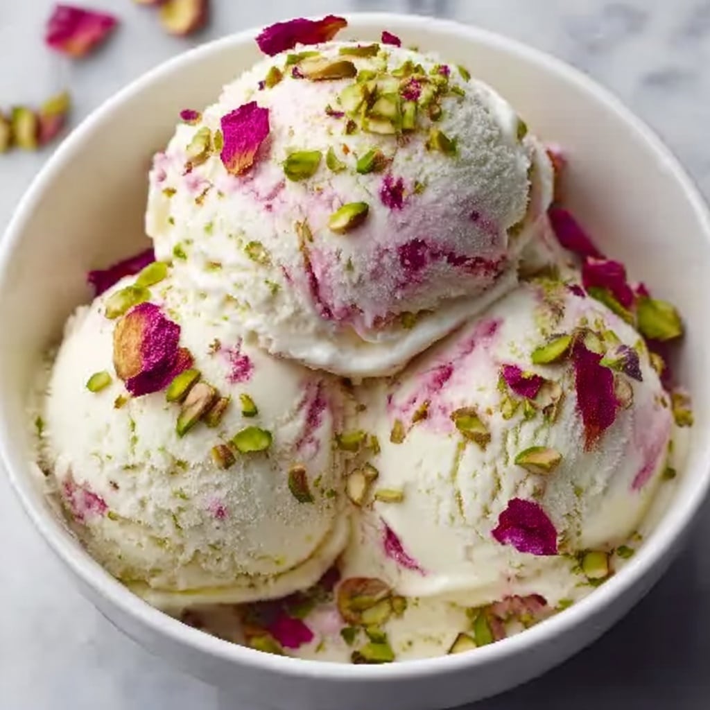 Rose Pistachio Ice Cream Recipe