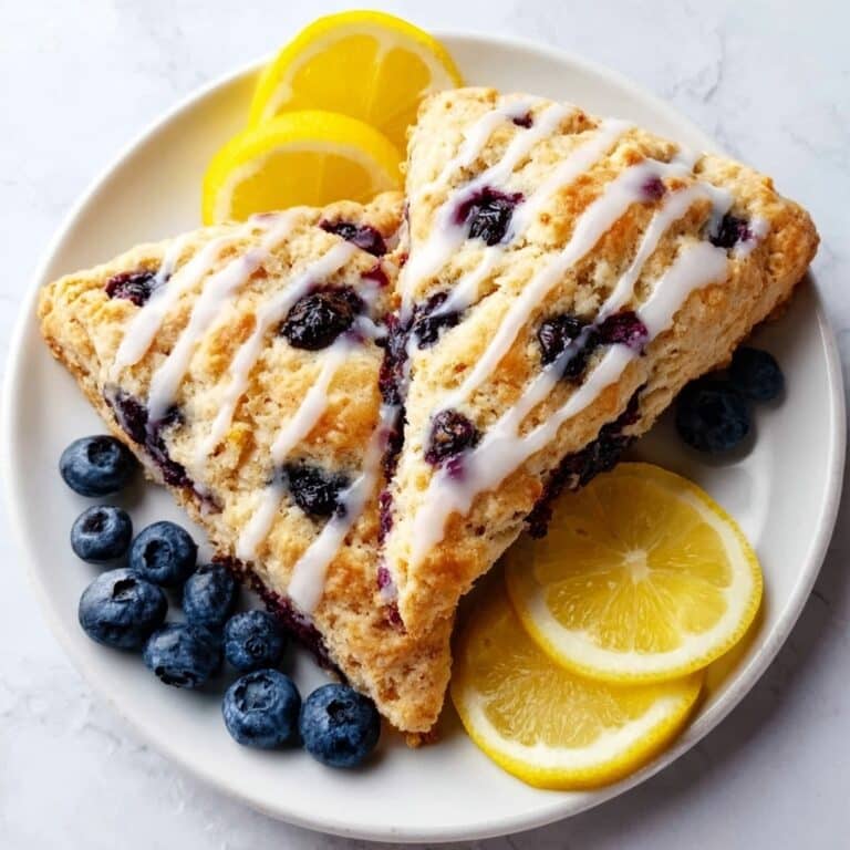 Sourdough Discard Blueberry Lemon Scones Recipe