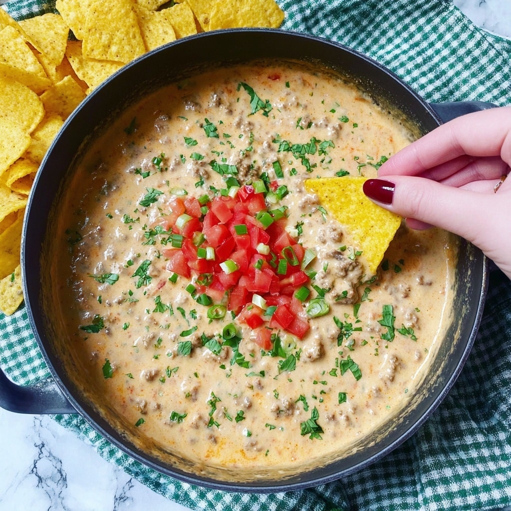 Rotel Dip with Ground Beef and Velveeta Recipe