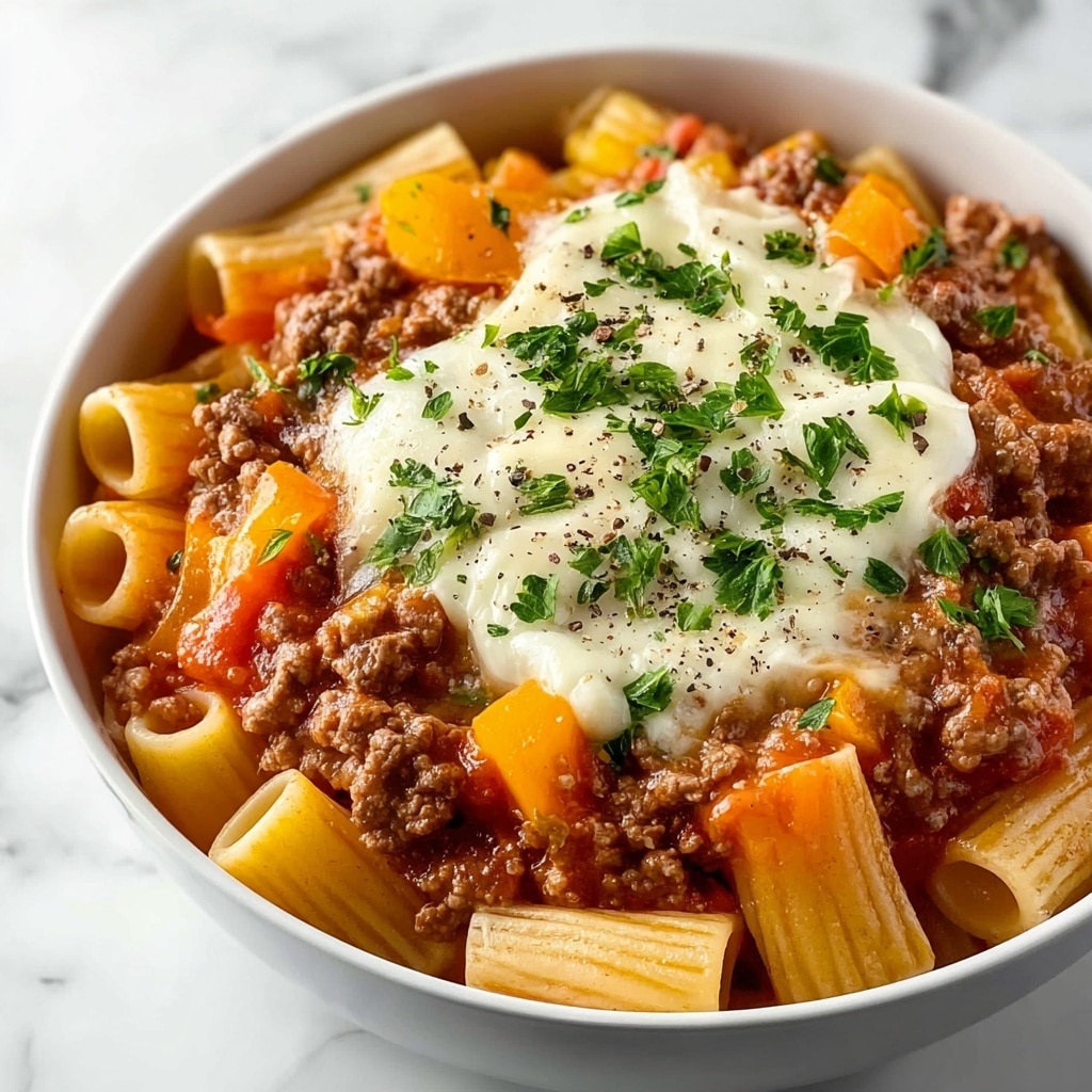 Creamy Rotel Pasta with Ground Beef Recipe - Recipe Image