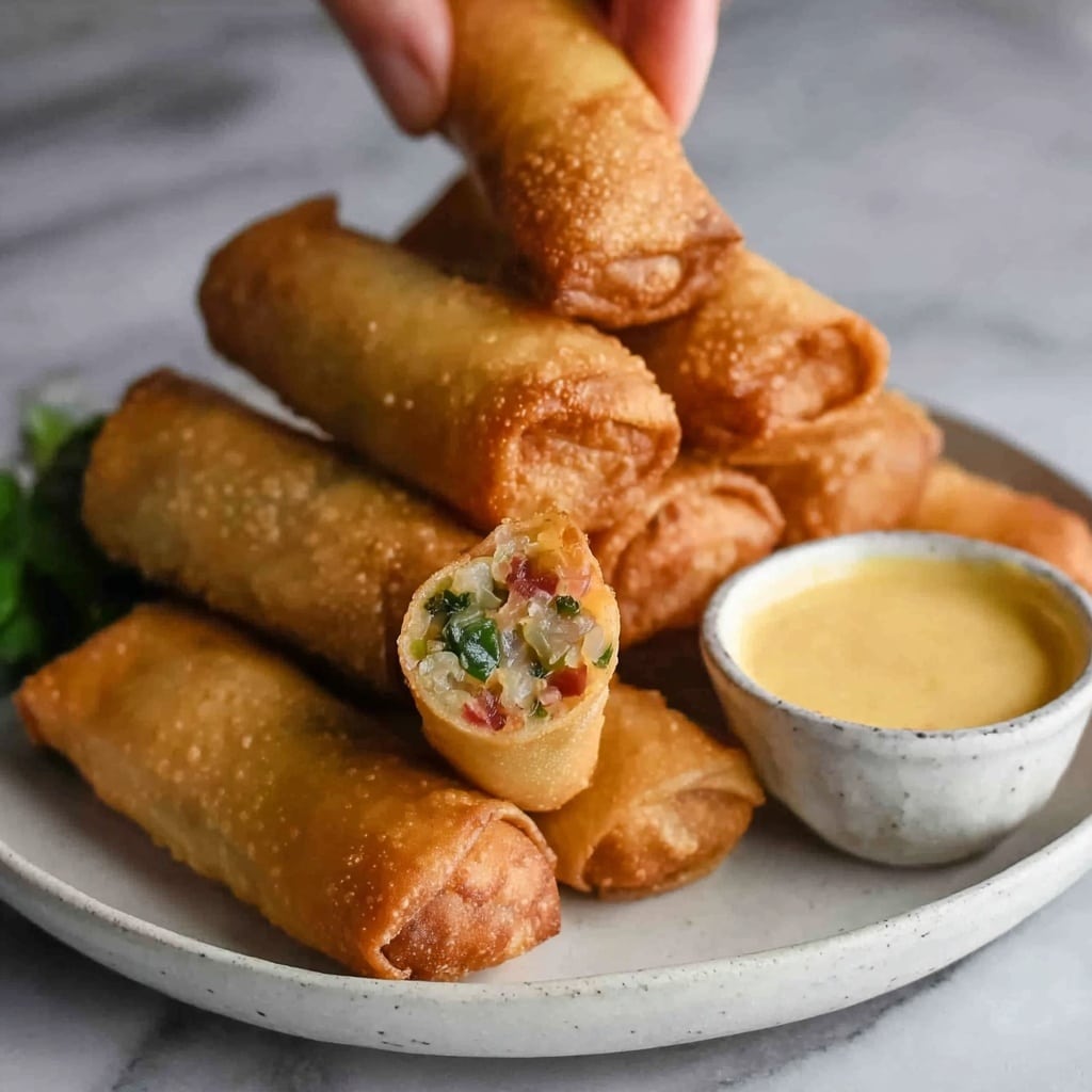 Corned Beef Egg Rolls with Honey Mustard Sauce Recipe - Recipe Image