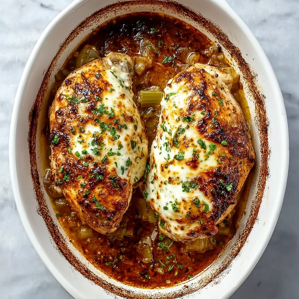 French Onion Stuffed Chicken Recipe - Recipe Image