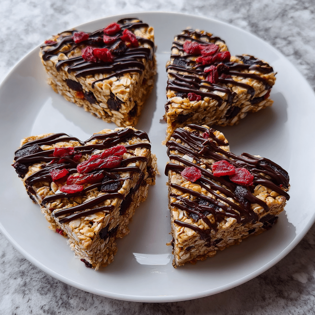 Crunchy Granola Heart Bars Recipe