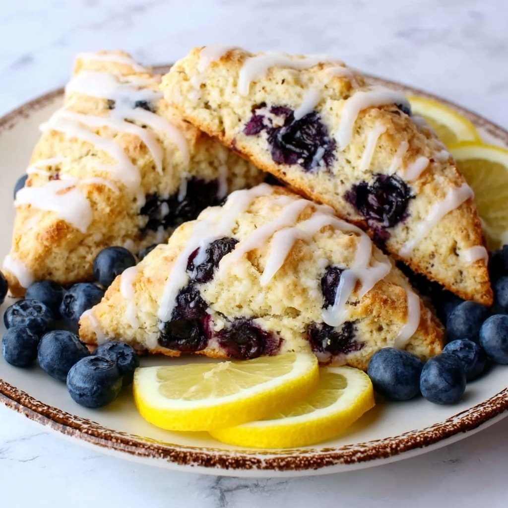 Sourdough Discard Blueberry Lemon Scones Recipe - Recipe Image