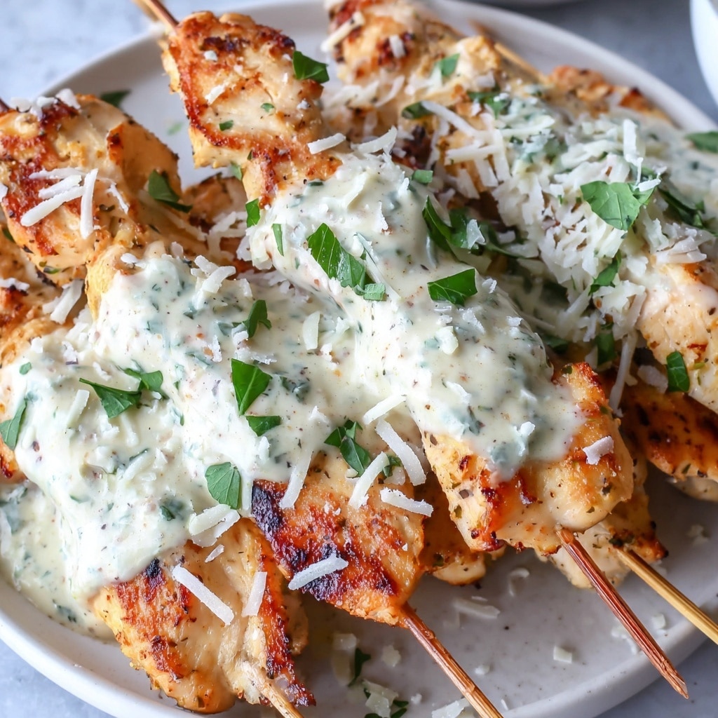 Garlic Parmesan Chicken Skewers Recipe - Recipe Image