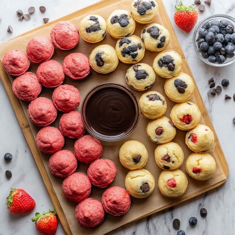 Pancake Muffin Bites with Fresh Fruit and Chocolate Chips Recipe